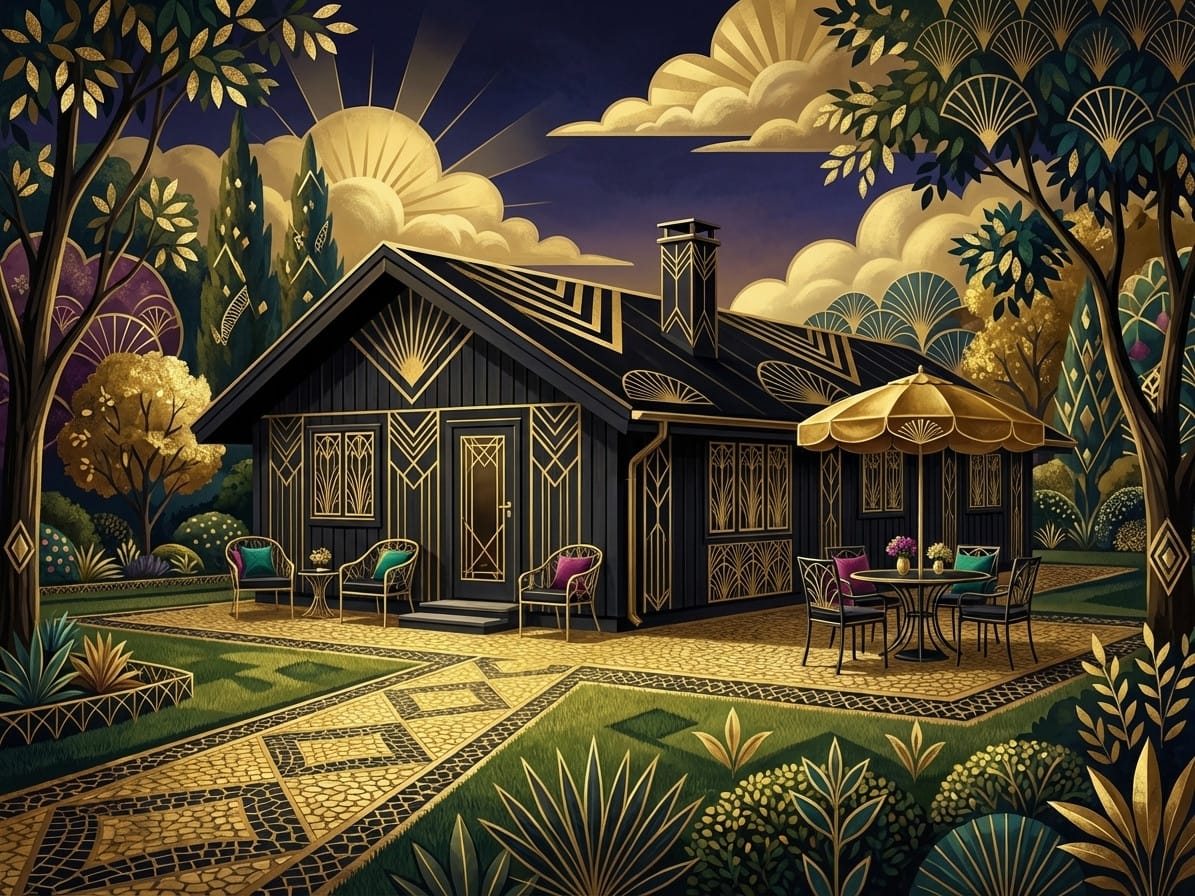 Art Deco photo effect example