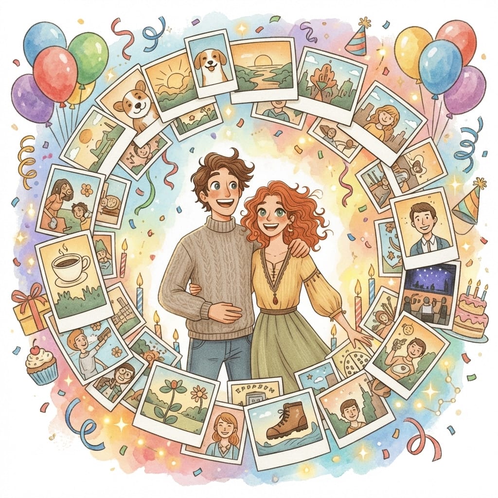 Birthday photo effect example