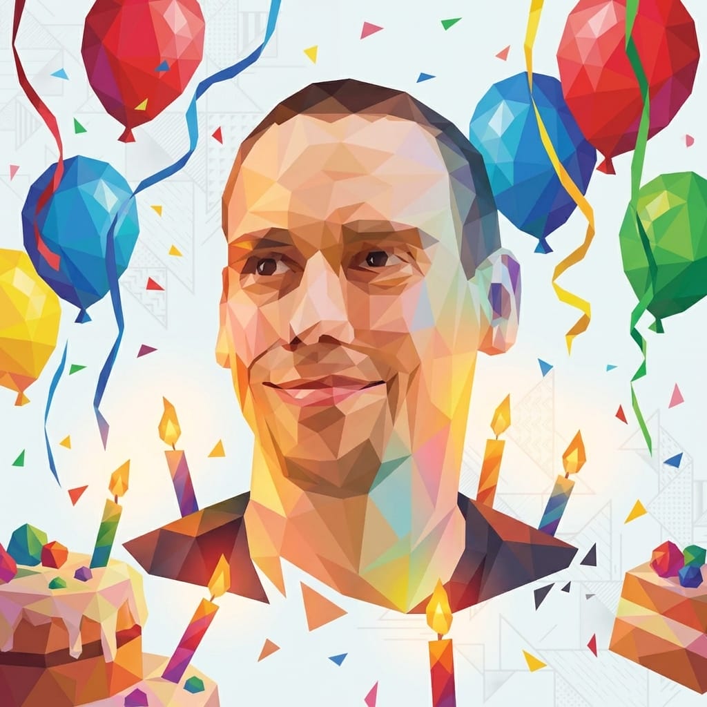 Birthday photo effect example