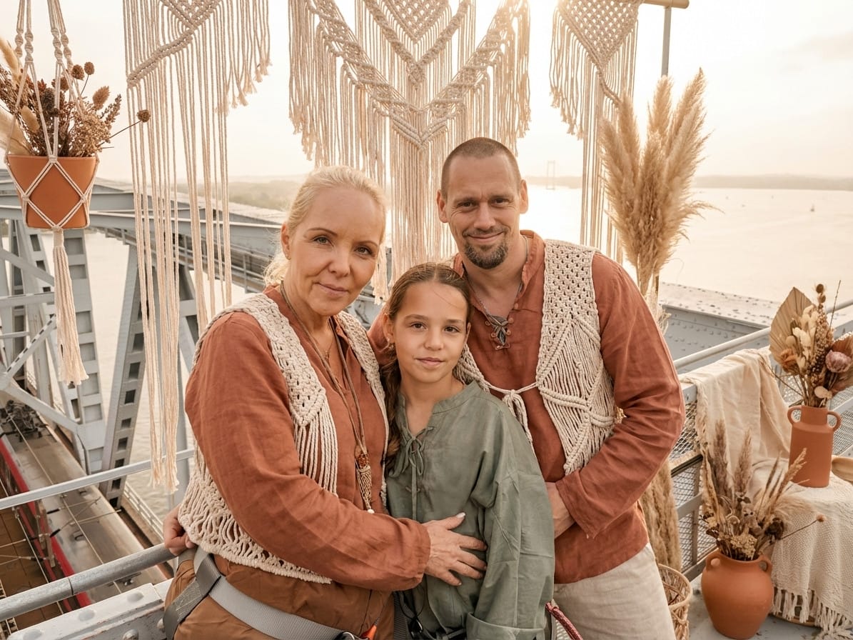 Boho photo effect example