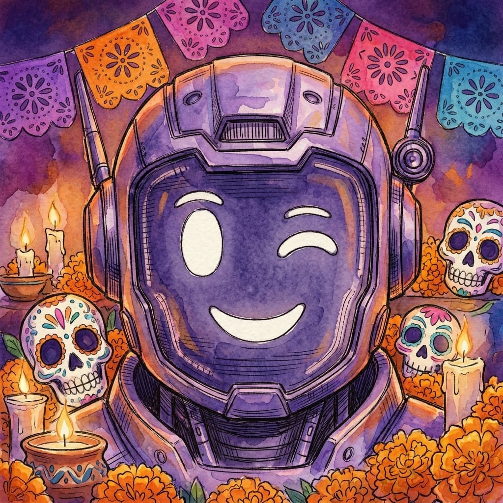 Día de los Muertos photo effect example