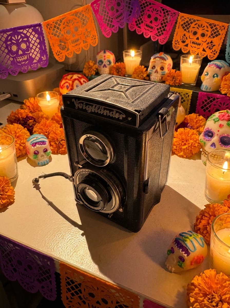 Día de los Muertos photo effect example