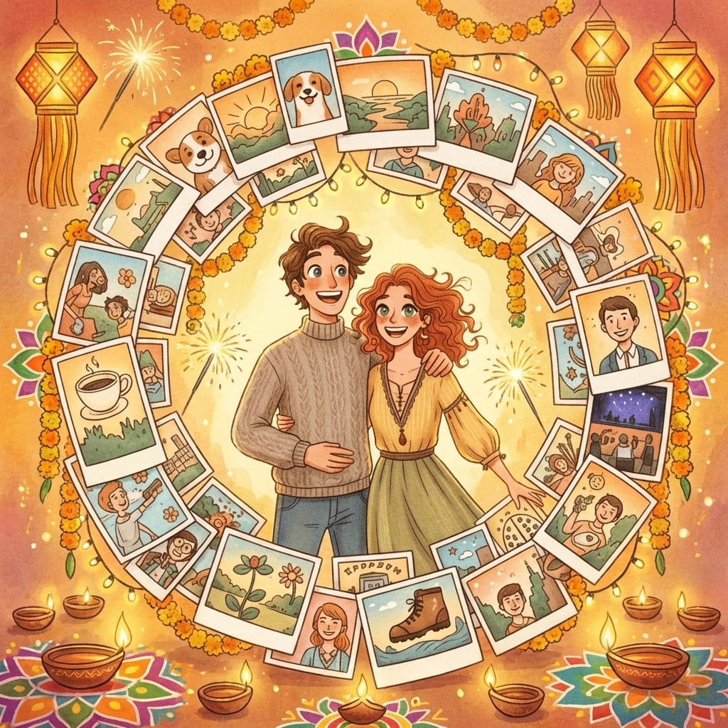 Diwali photo effect example