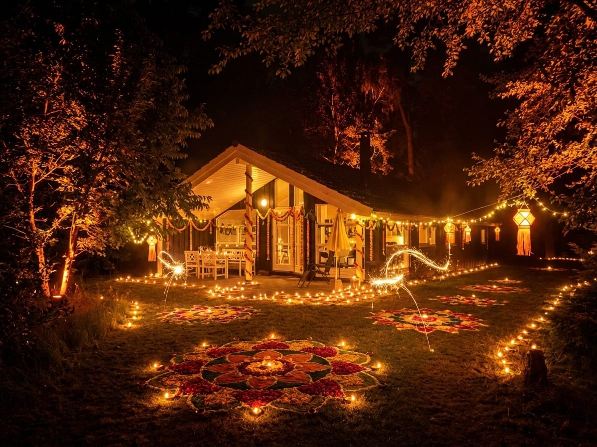 Diwali photo effect example