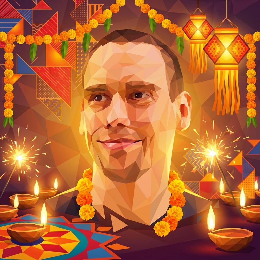 Diwali photo effect example