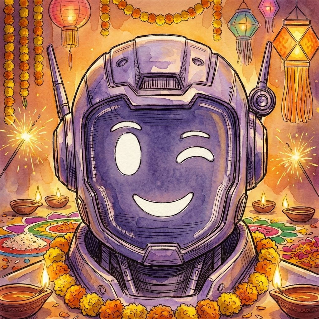 Diwali photo effect example