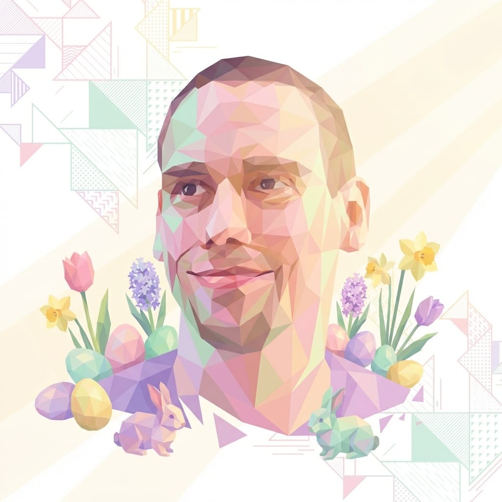 Easter photo effect example