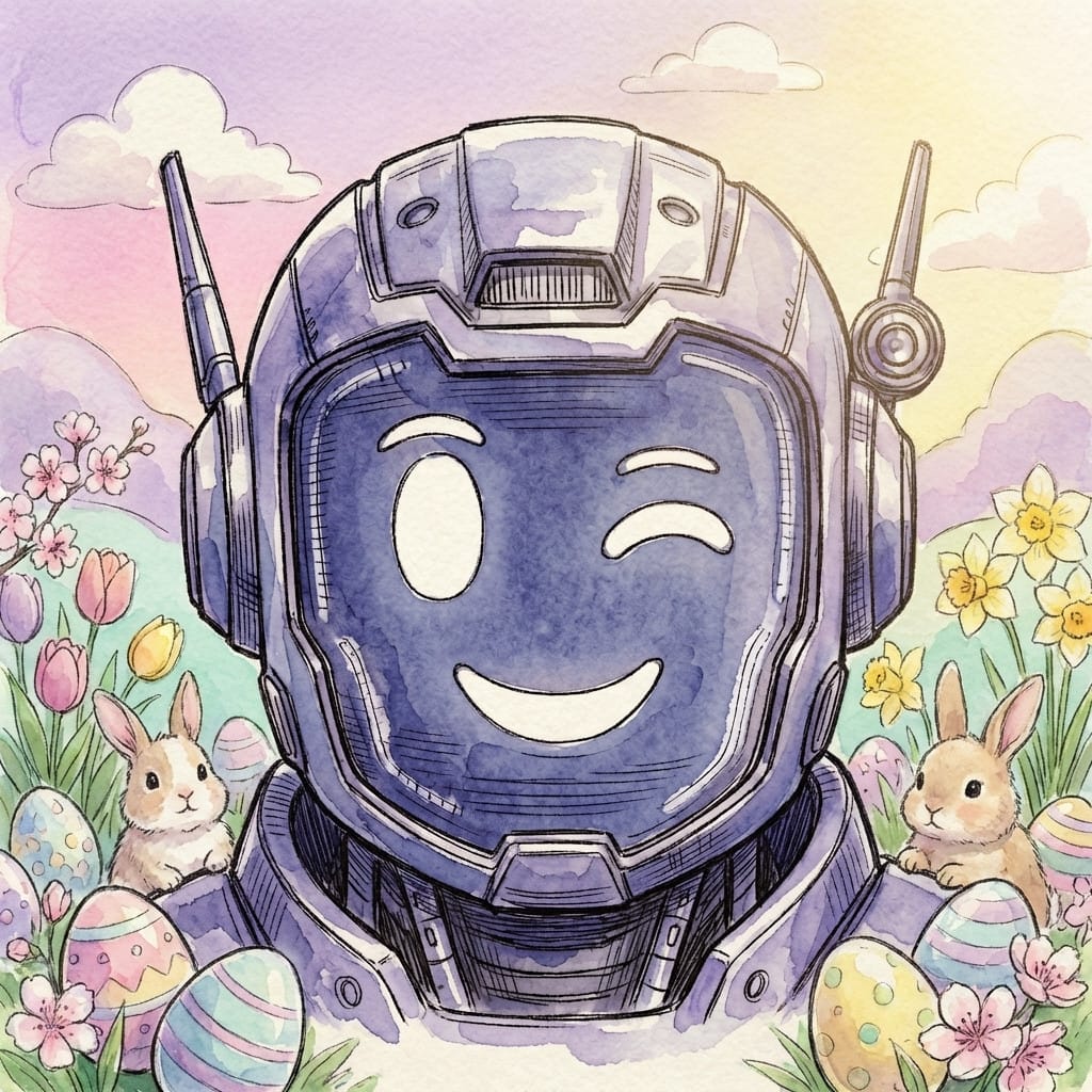 Easter photo effect example