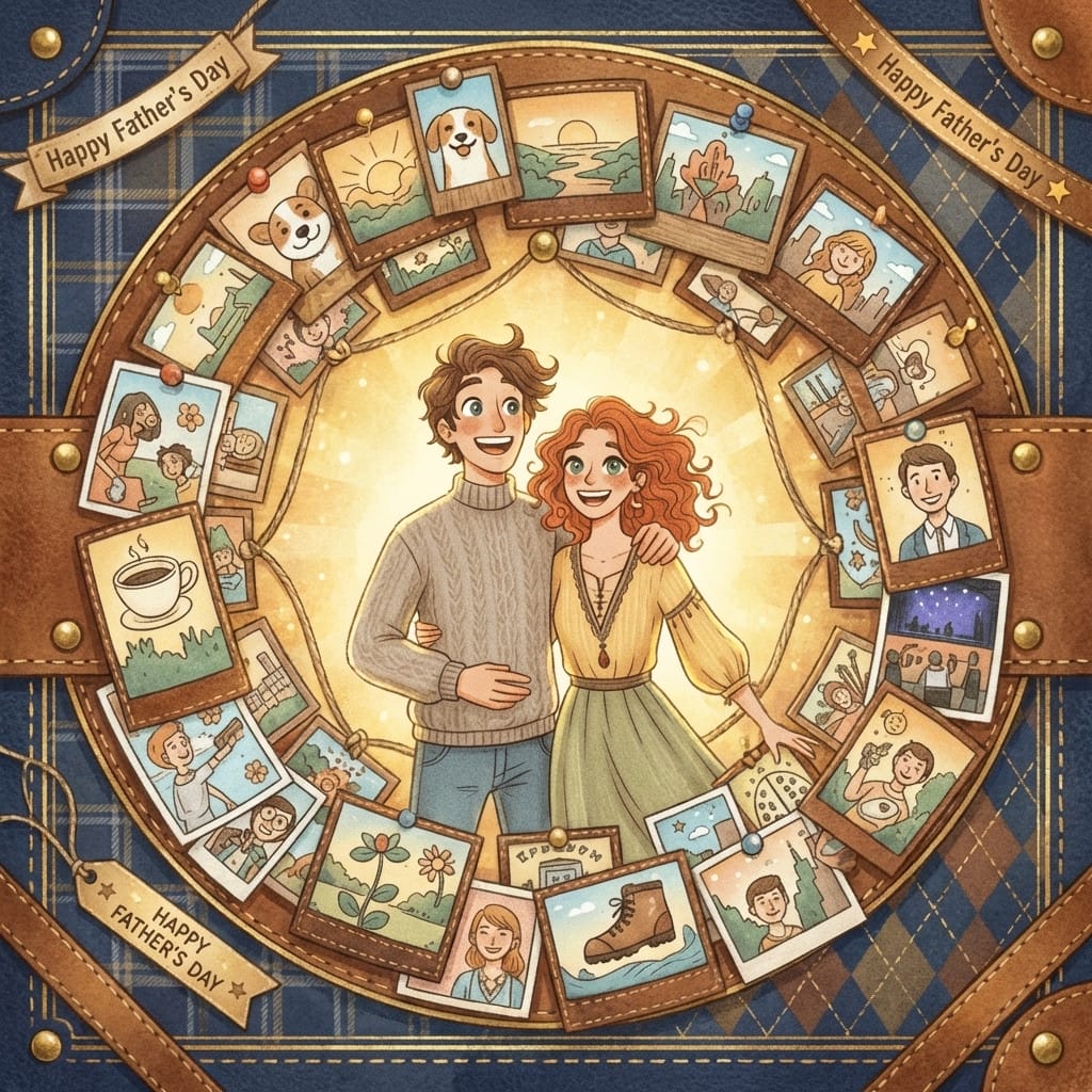 Father's Day photo effect example