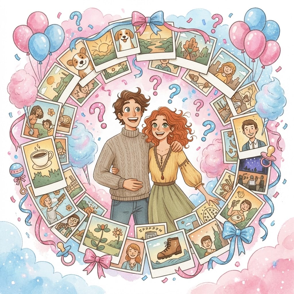 Gender Reveal photo effect example