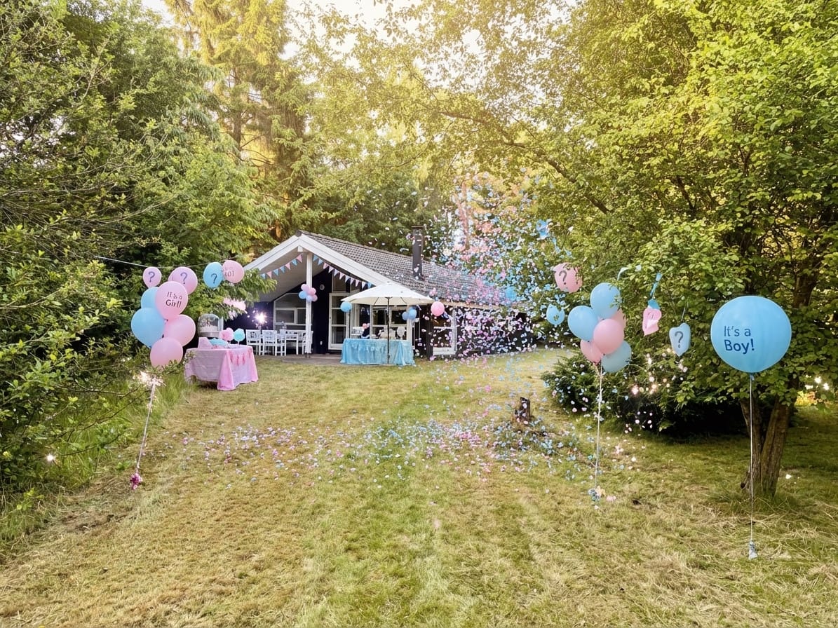 Gender Reveal photo effect example