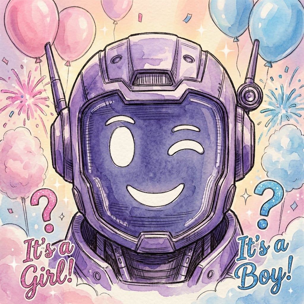 Gender Reveal photo effect example