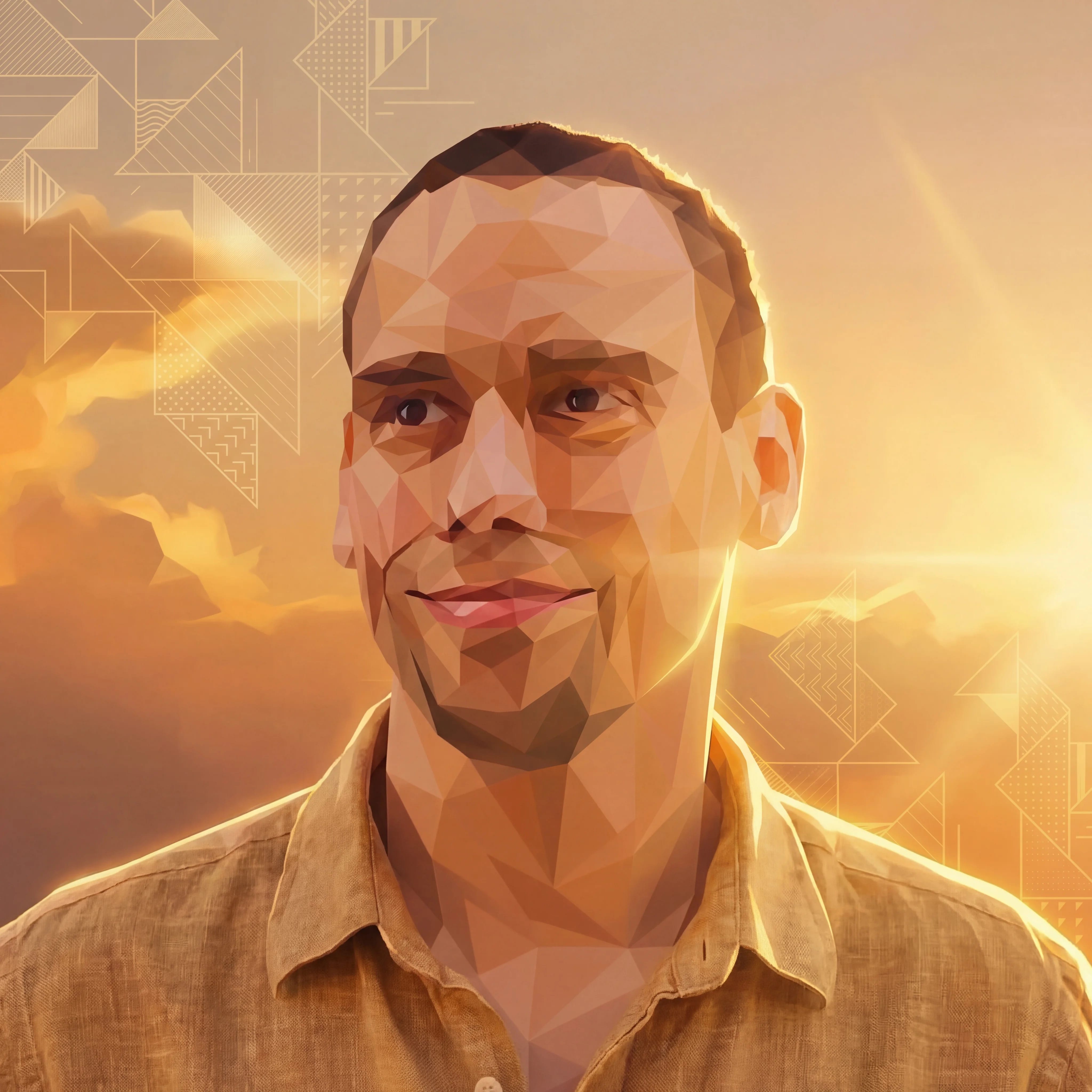 Golden hour photo effect example