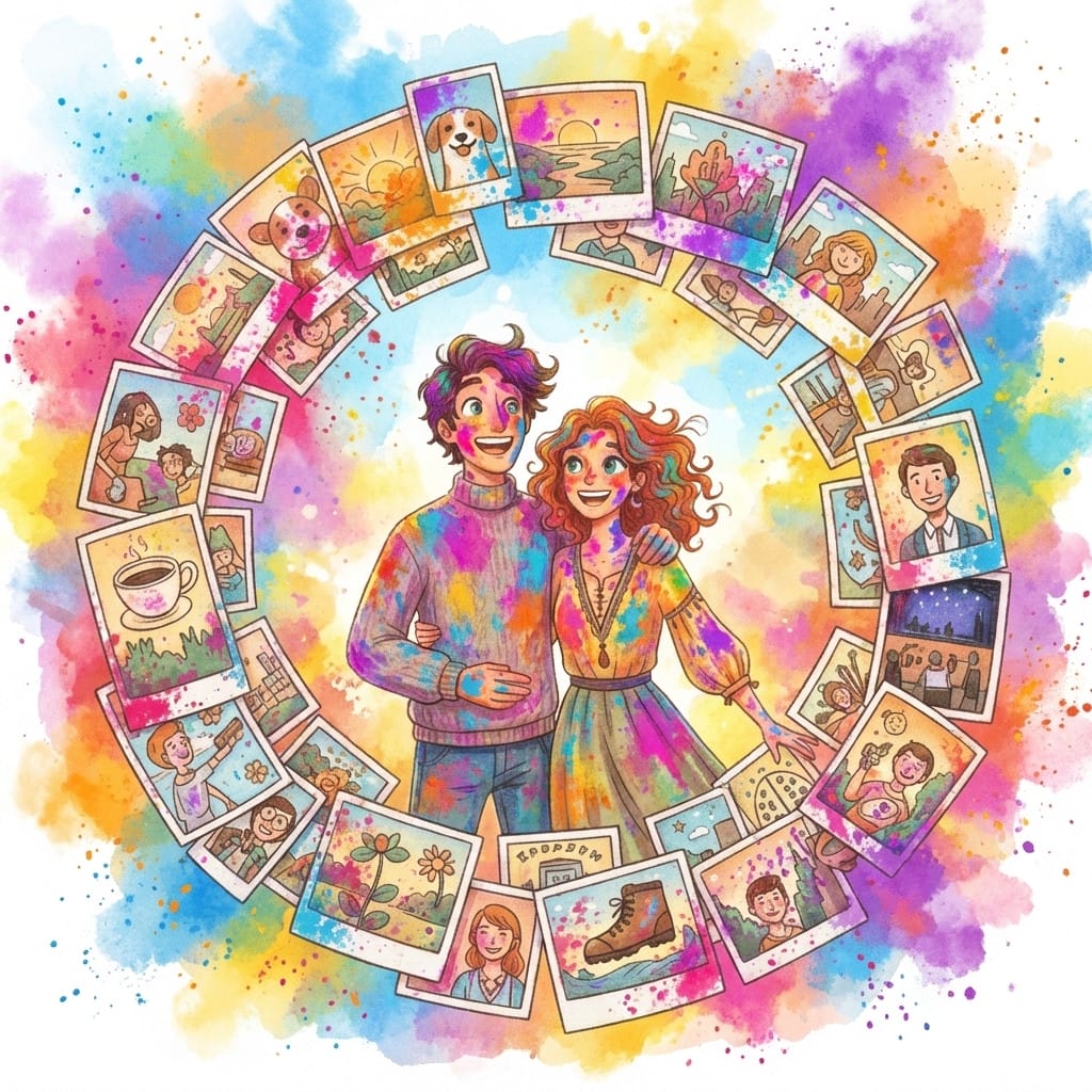 Holi photo effect example