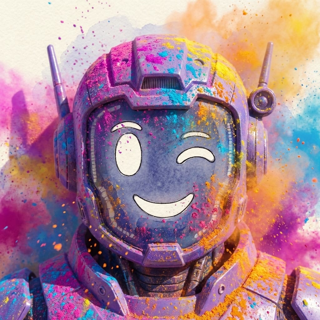 Holi photo effect example