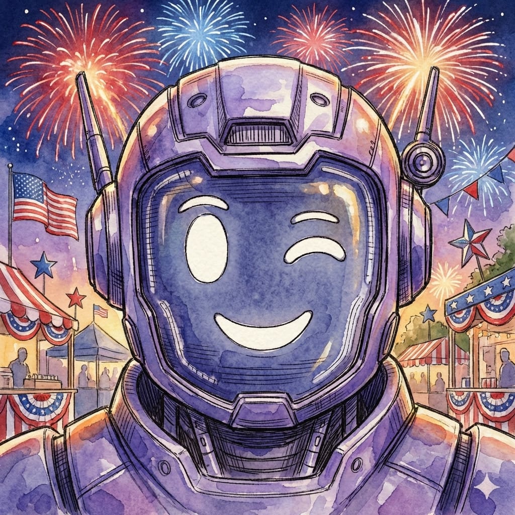 Independence Day photo effect example