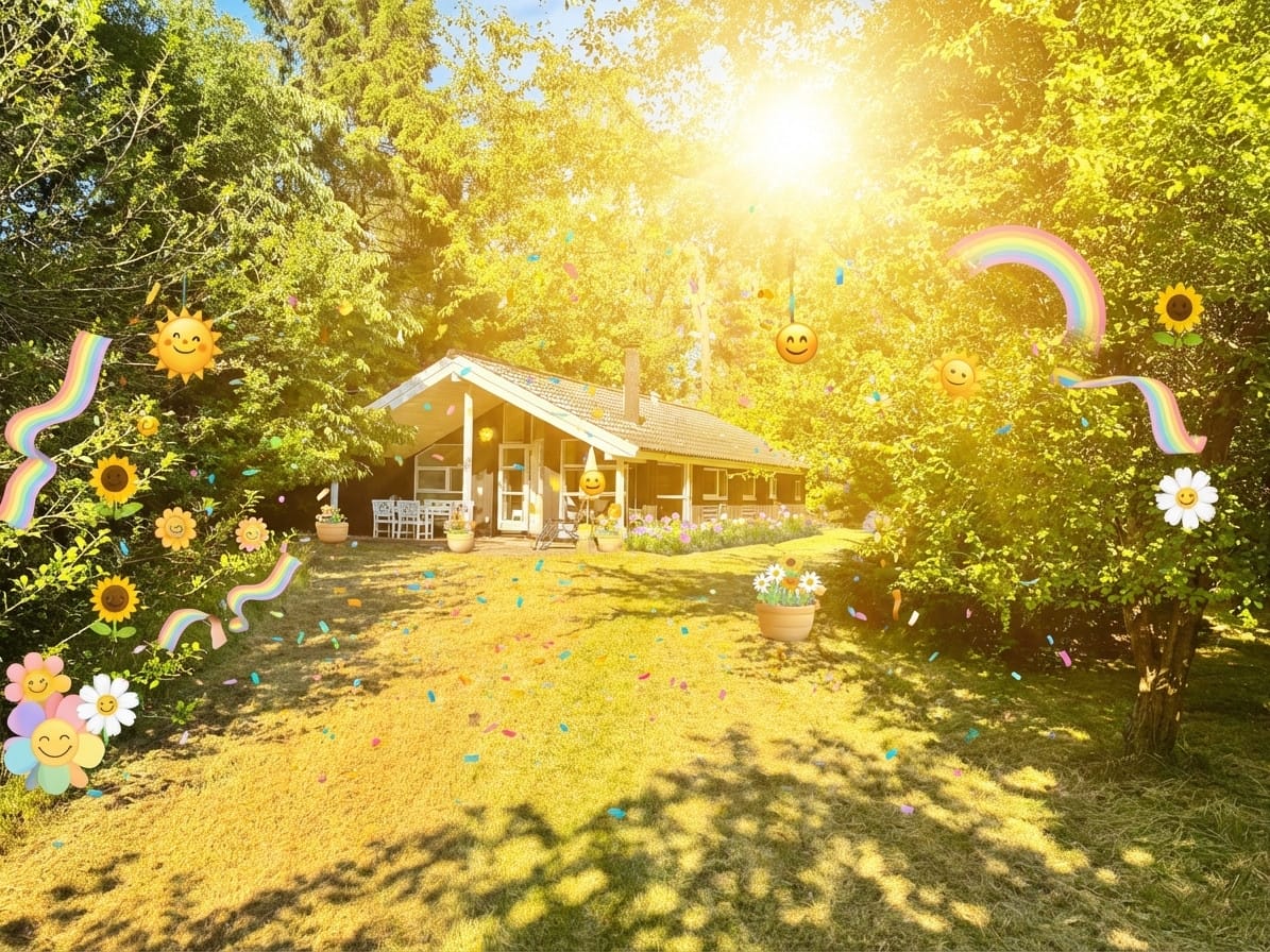 International Day of Happiness photo effect example