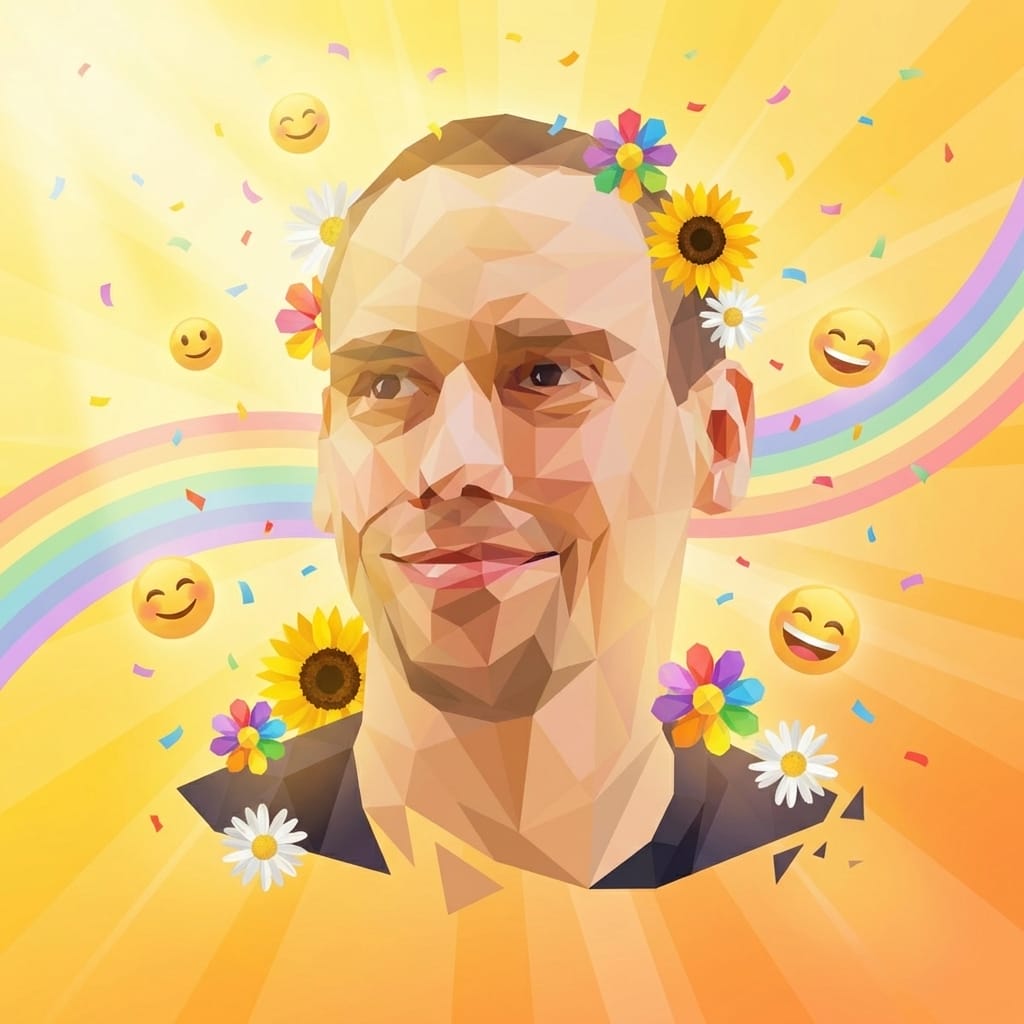 International Day of Happiness photo effect example