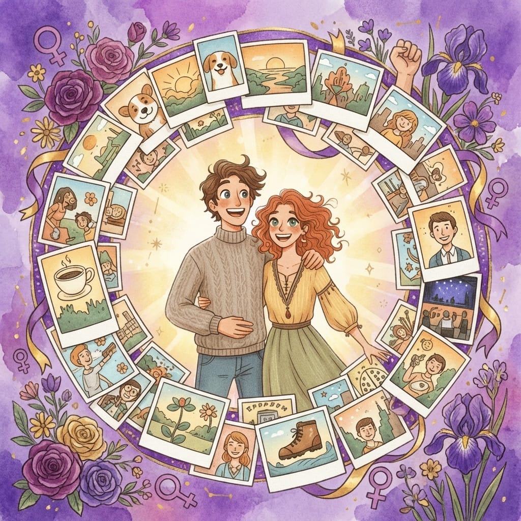 International Women's Day photo effect example