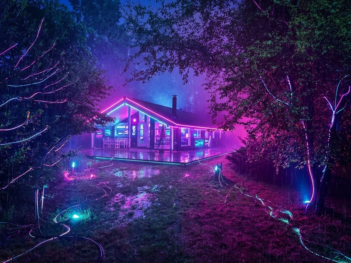 Neon photo effect example