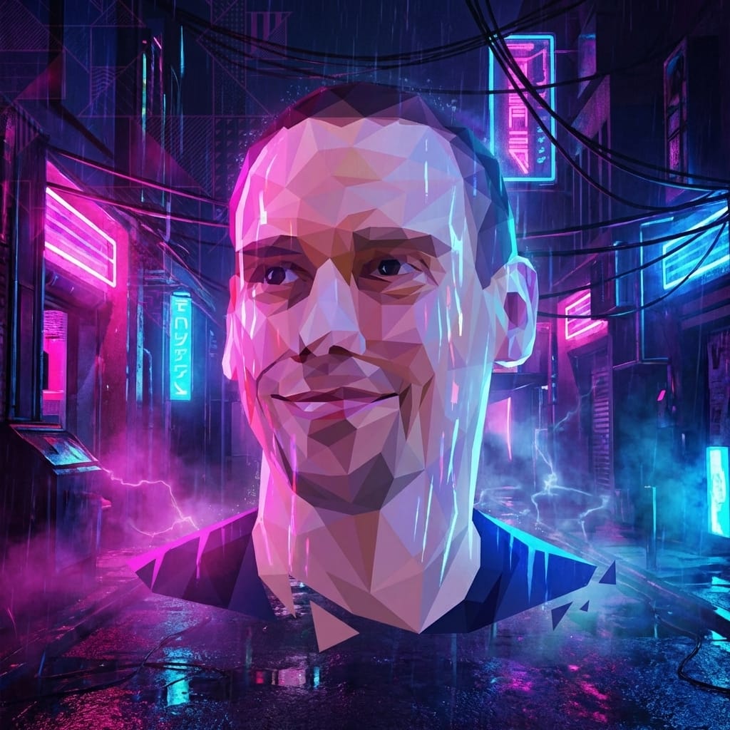 Neon photo effect example