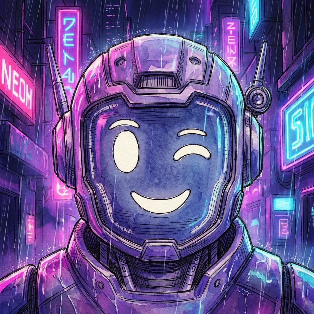 Neon photo effect example