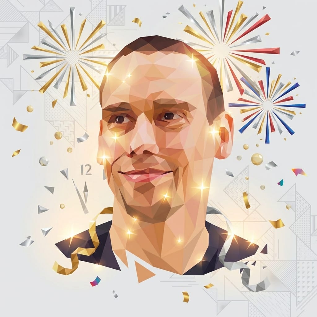 New Year photo effect example