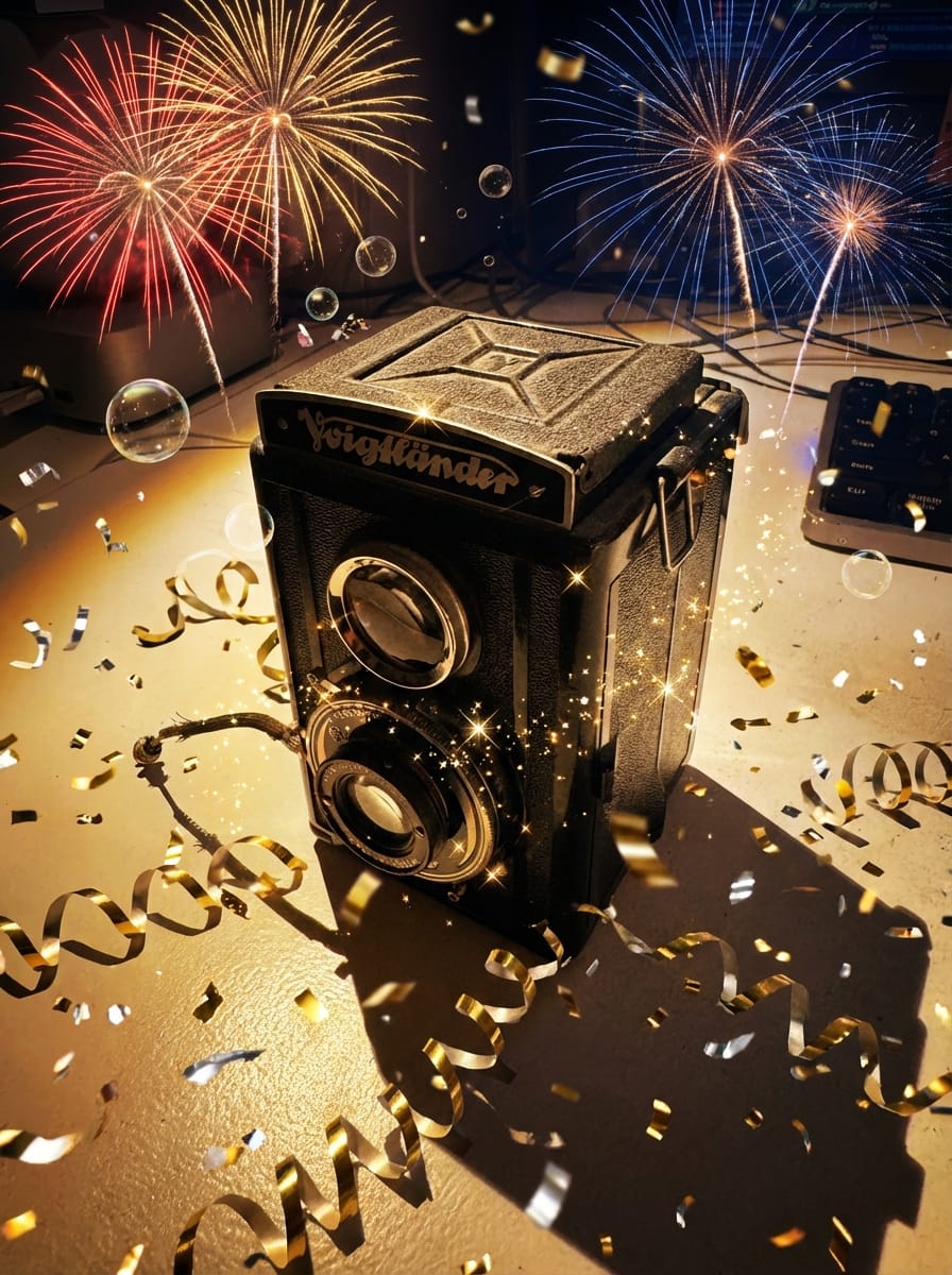 New Year photo effect example