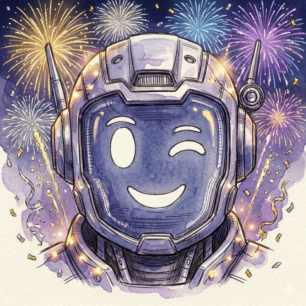 New Year photo effect example