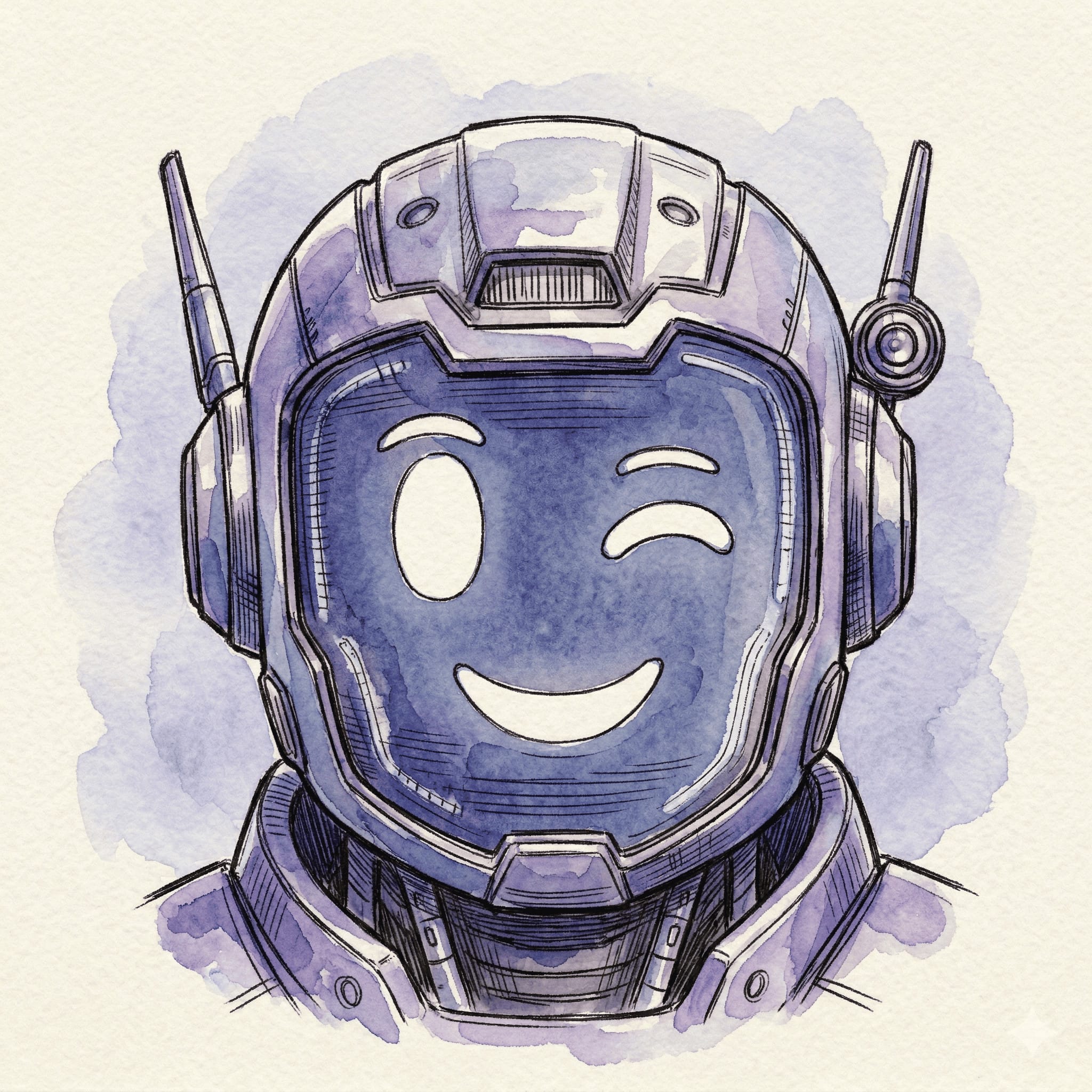 Purple Robot Wink