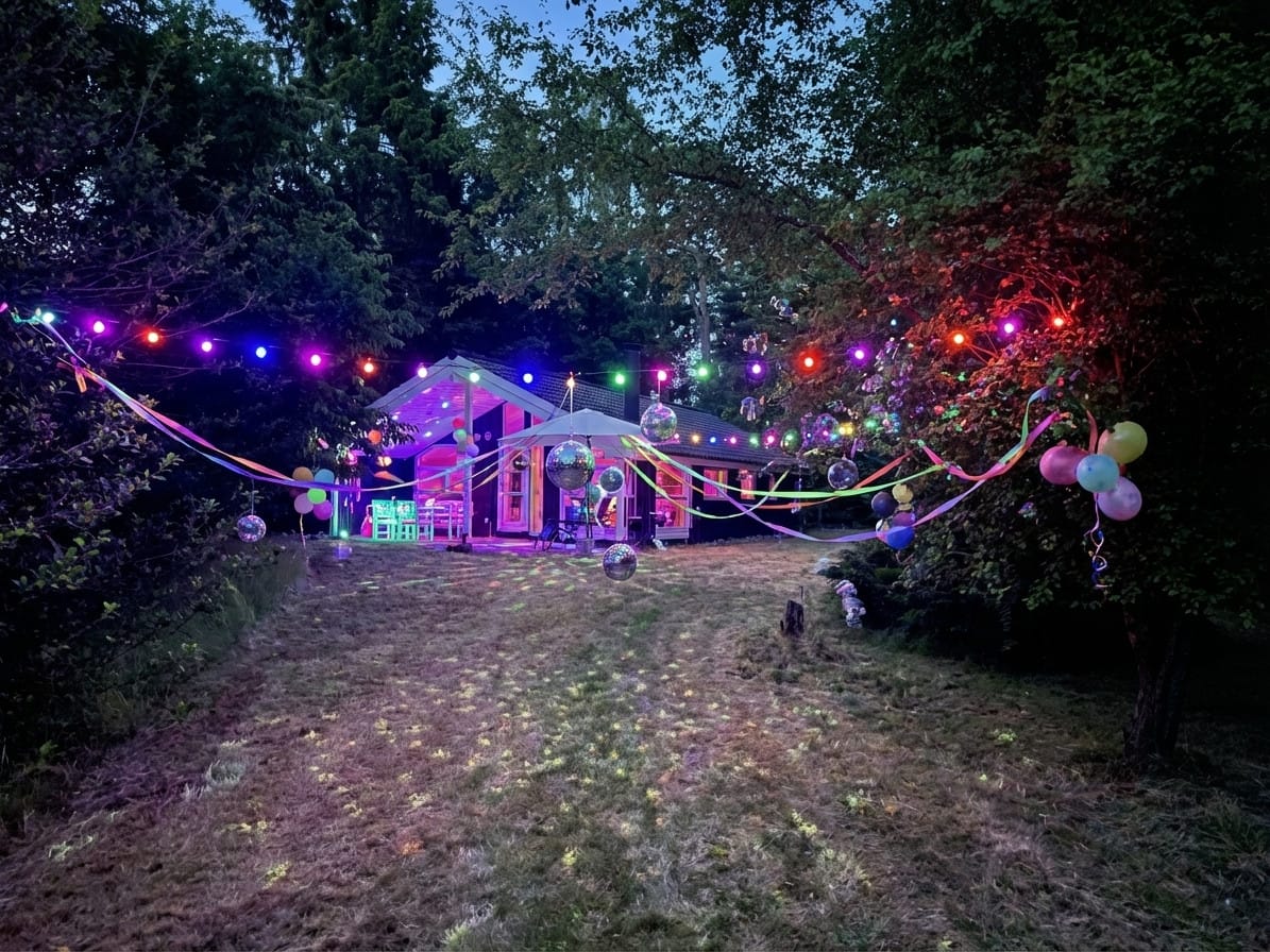 Party photo effect example