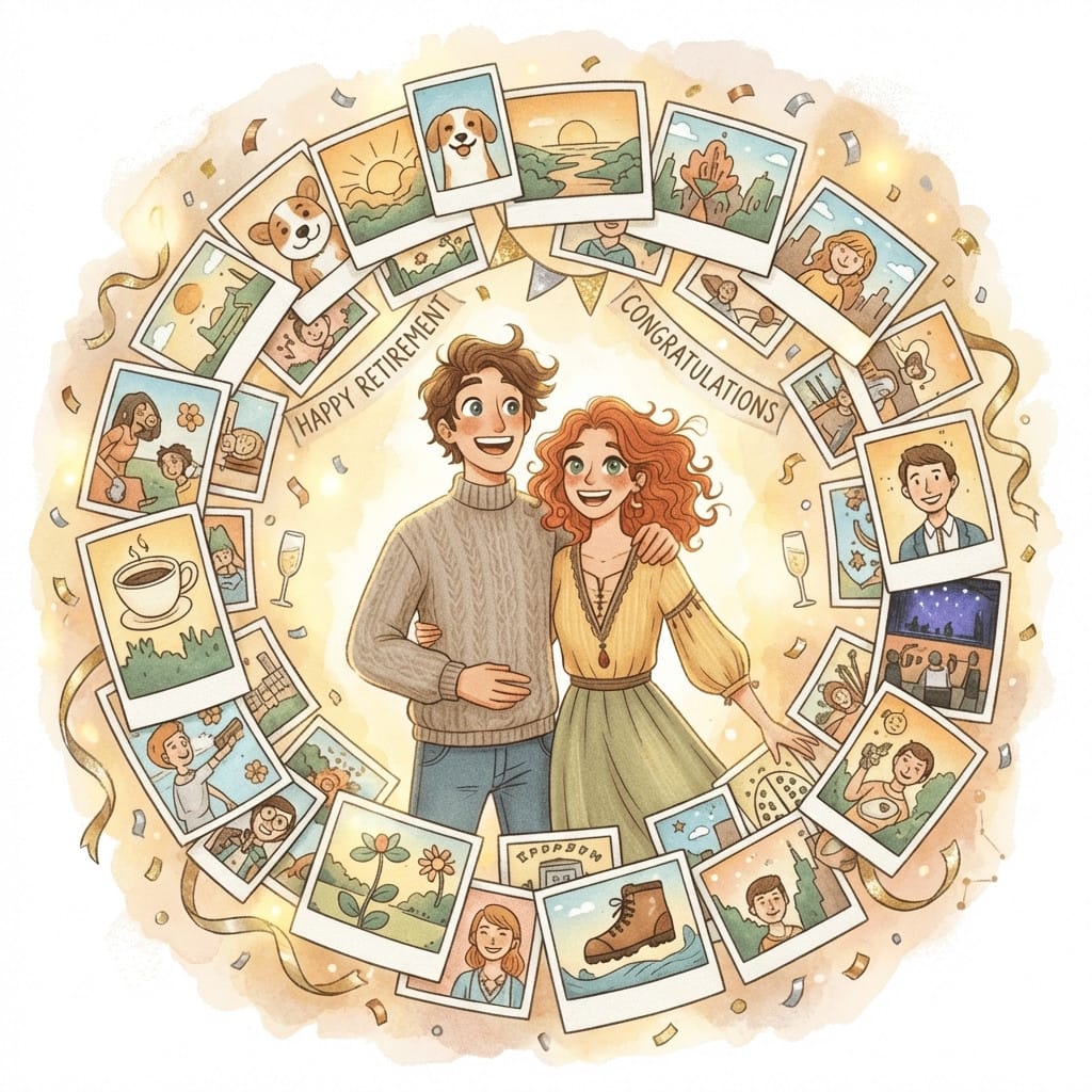 Retirement photo effect example