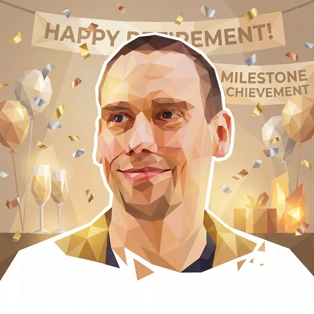 Retirement photo effect example