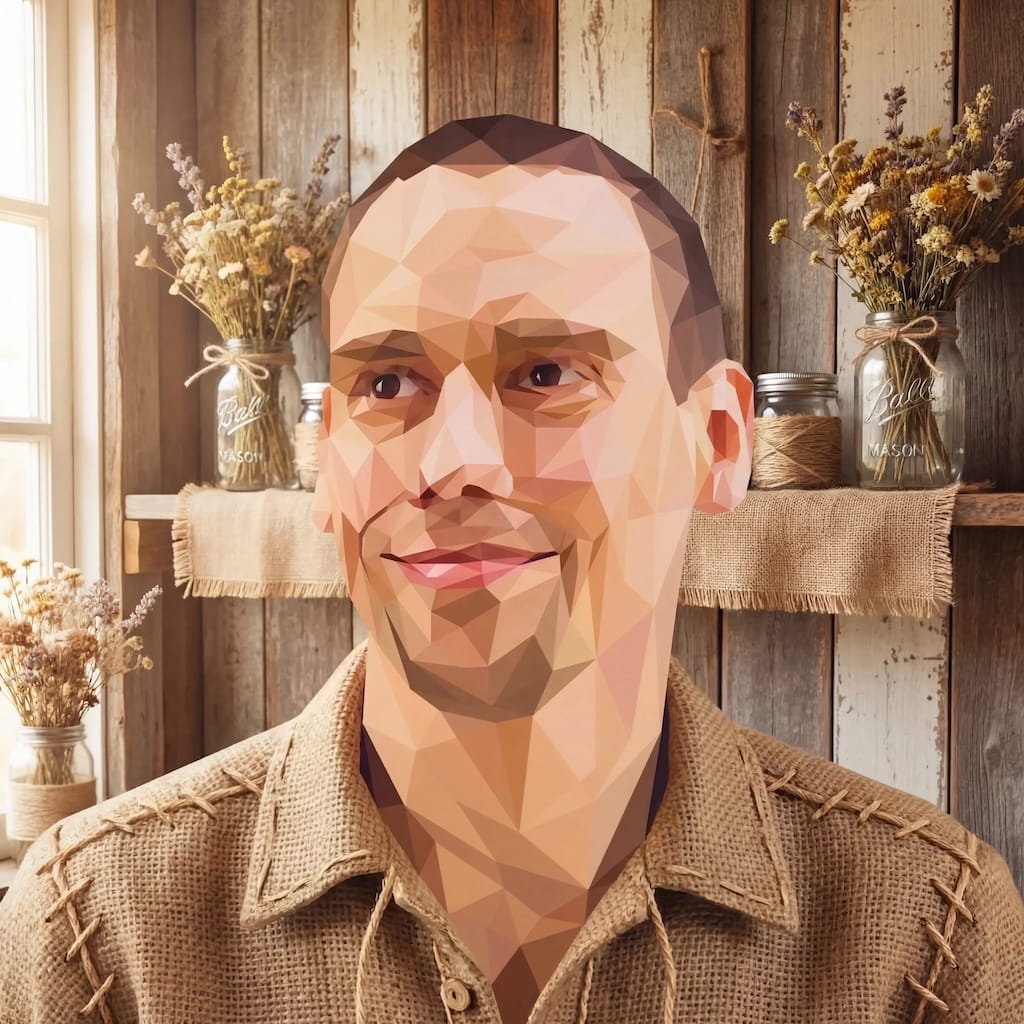 Rustic photo effect example