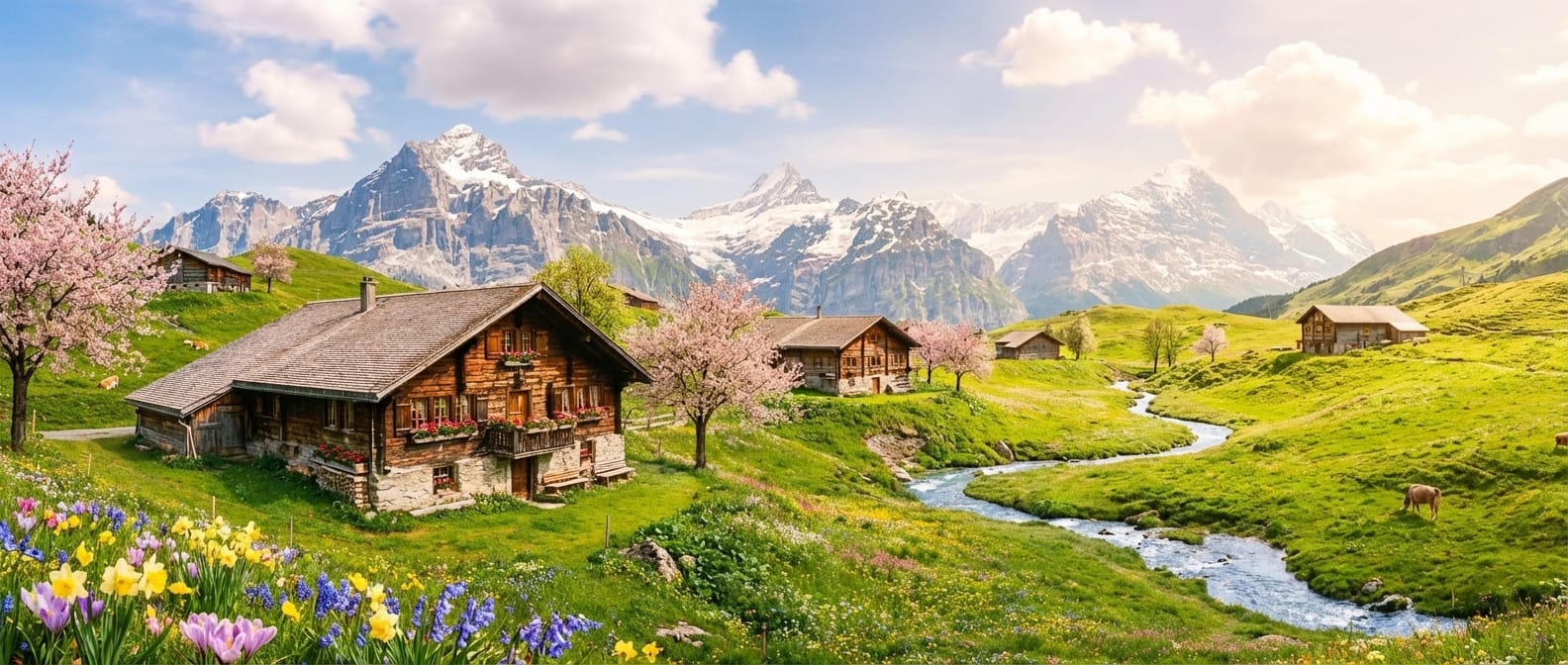 Spring photo effect example