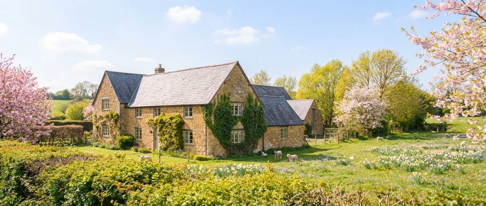 Spring photo effect example