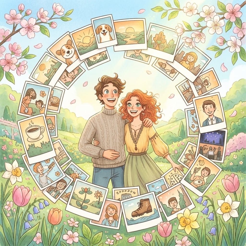 Couple Memory Collage in Spring