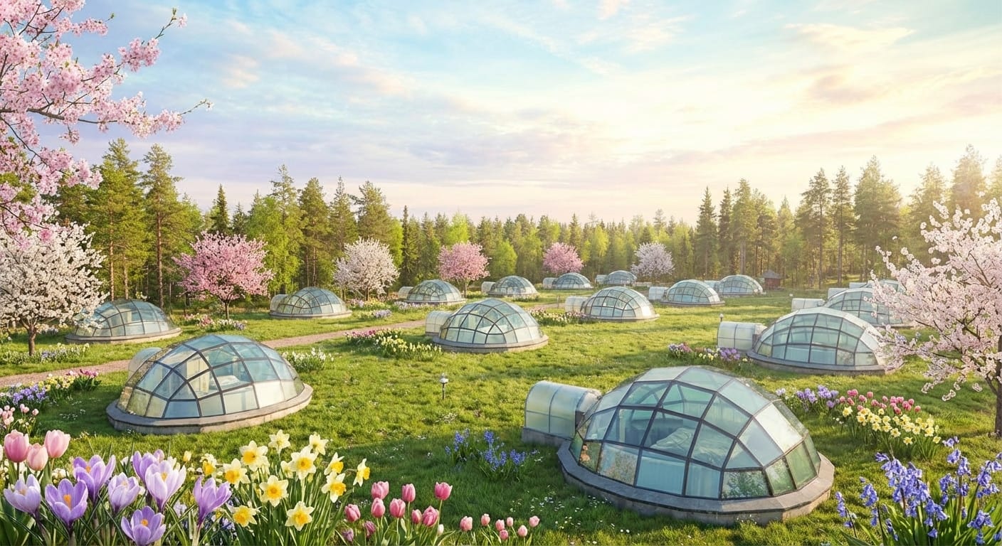 Spring photo effect example