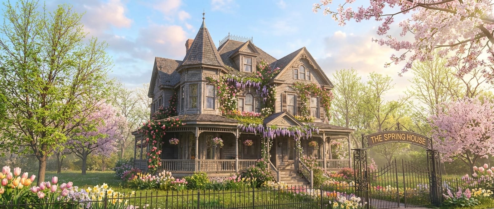 Spring photo effect example