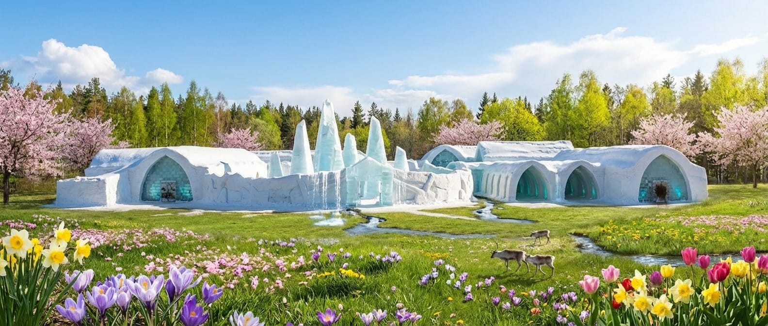 Spring photo effect example