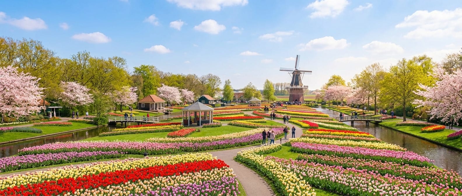 Spring photo effect example