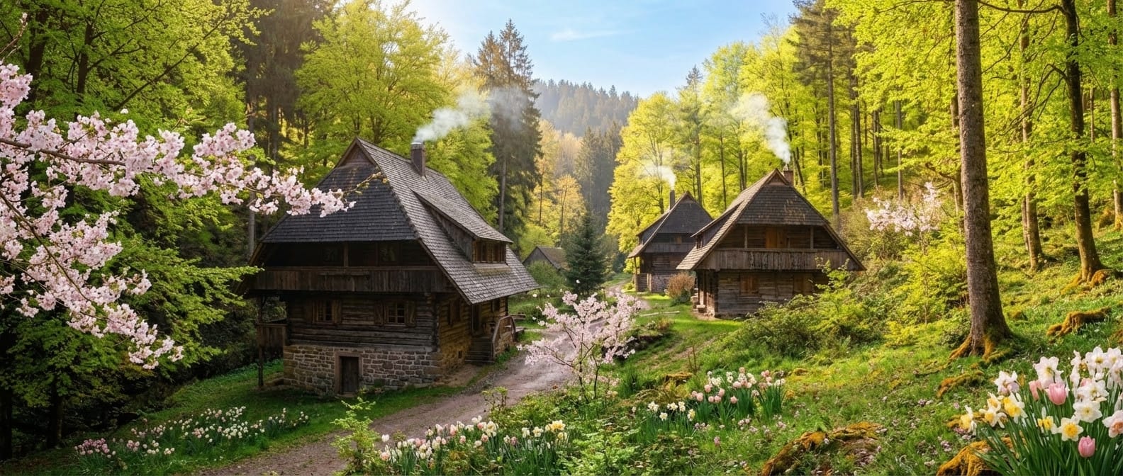 Spring photo effect example