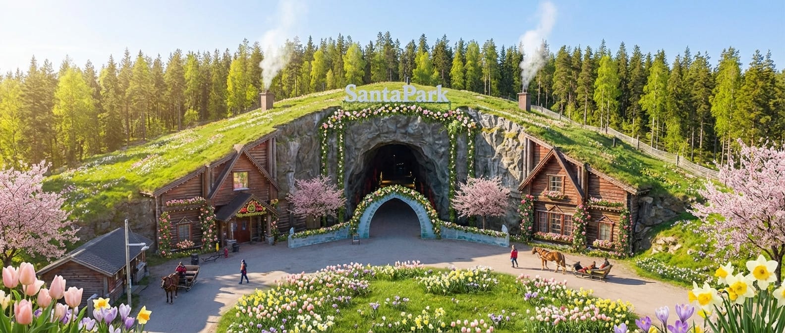 Spring photo effect example