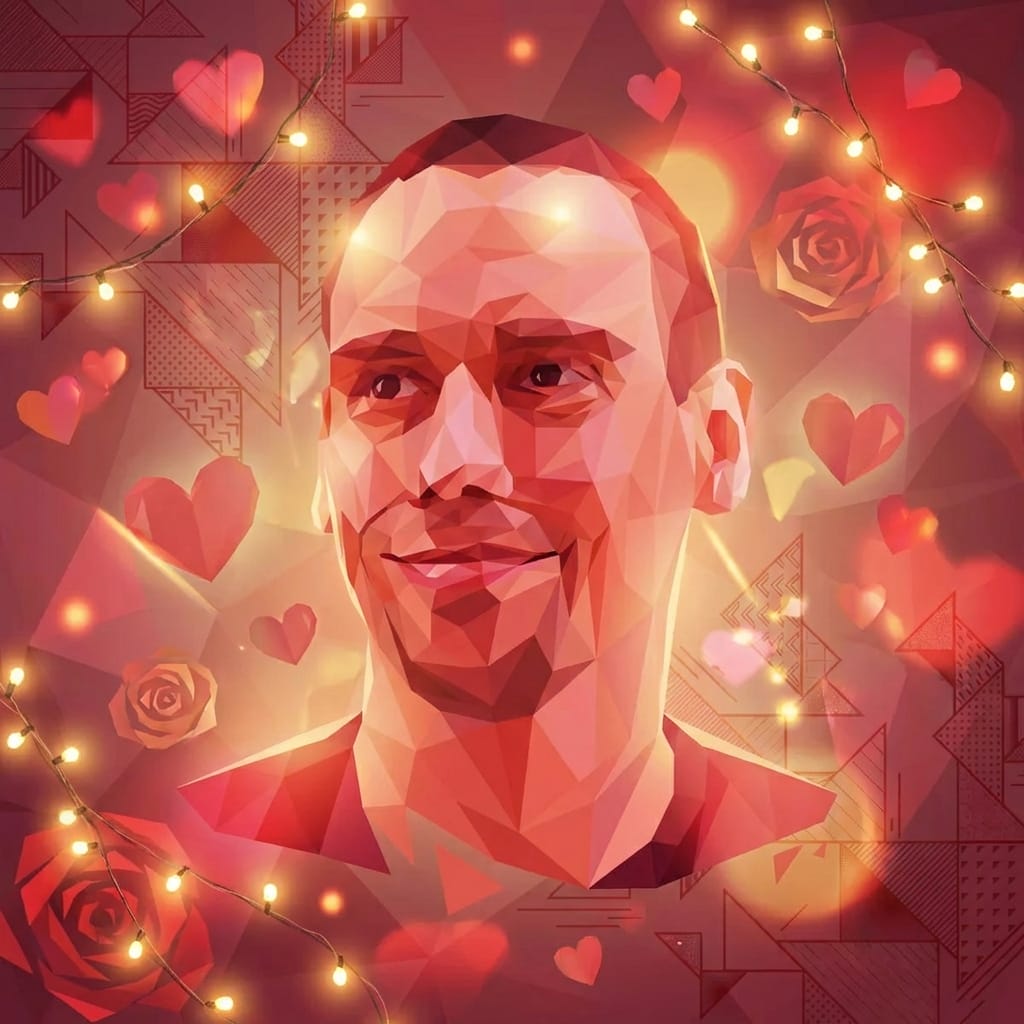 Valentine's Day photo effect example