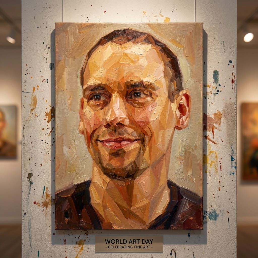 World Art Day photo effect example