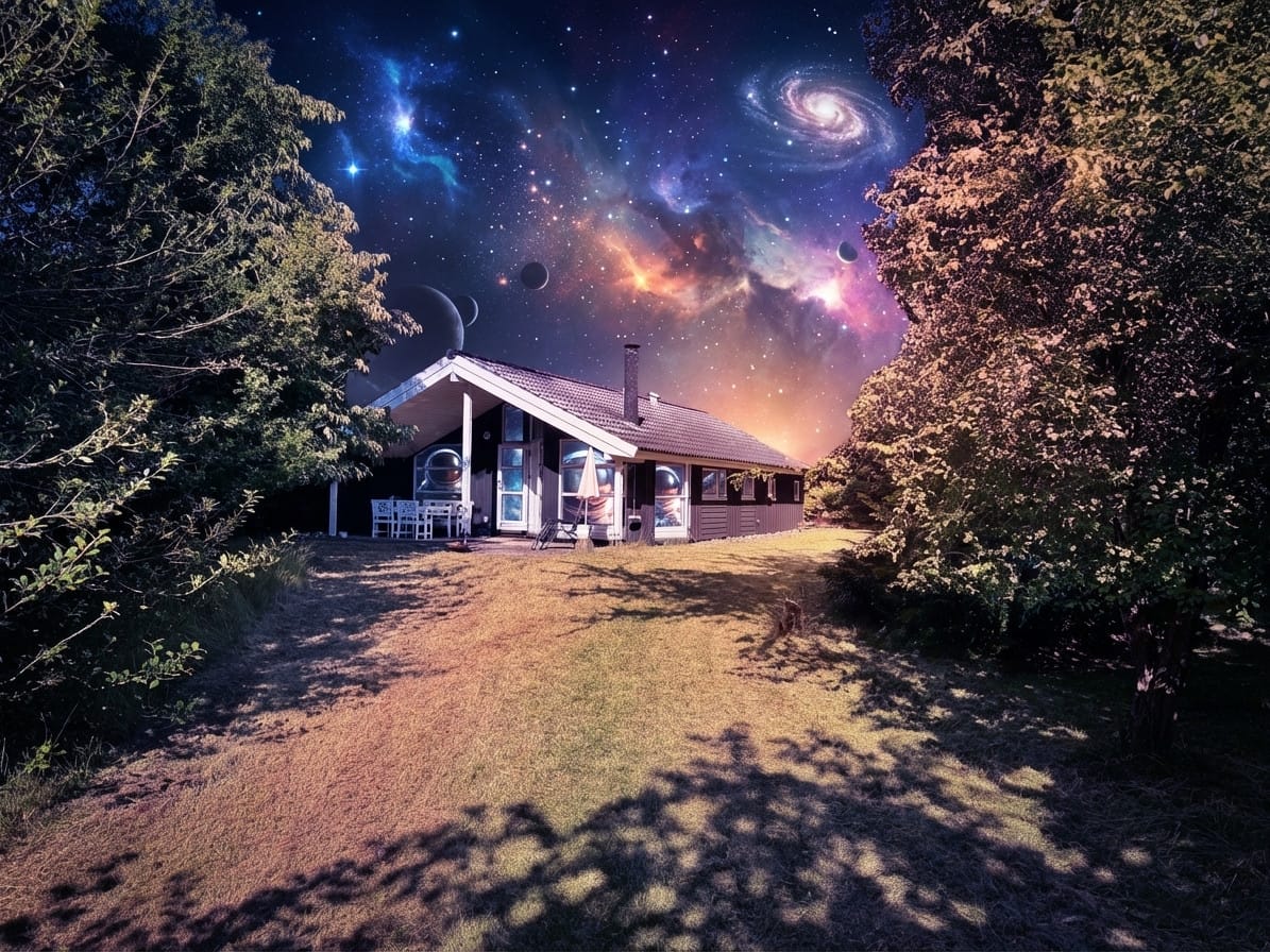 World Space Day photo effect example